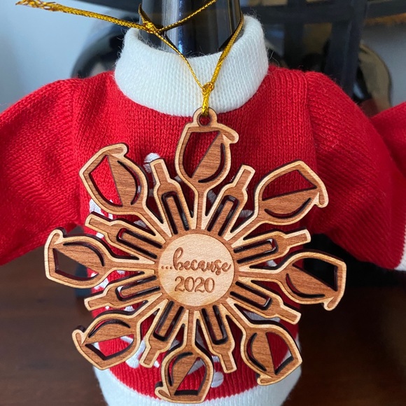 Wine 2020 Christmas Ornament - COVID ornament. - Picture 2 of 2